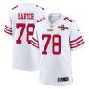 ben bartch 78 san francisco 49ers nfc champions patch game men jersey white