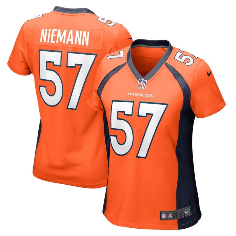 ben niemann 57 denver broncos women team game jersey orange