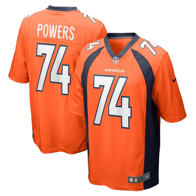 ben powers 74 denver broncos men game jersey orange