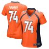 ben powers 74 denver broncos women game player jersey orange