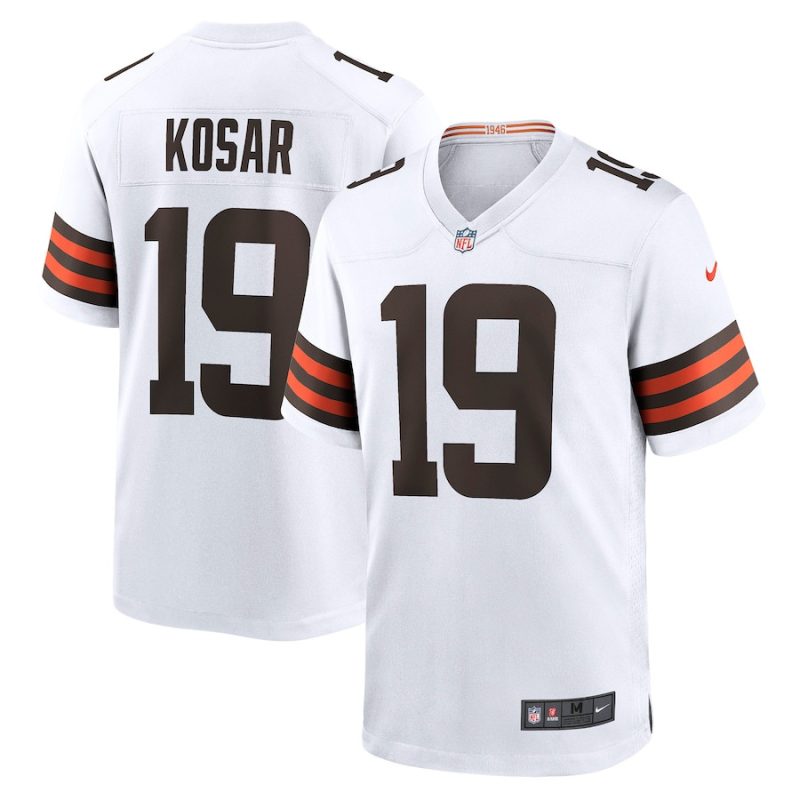 bernie kosar 19 cleveland browns men retired game jersey white