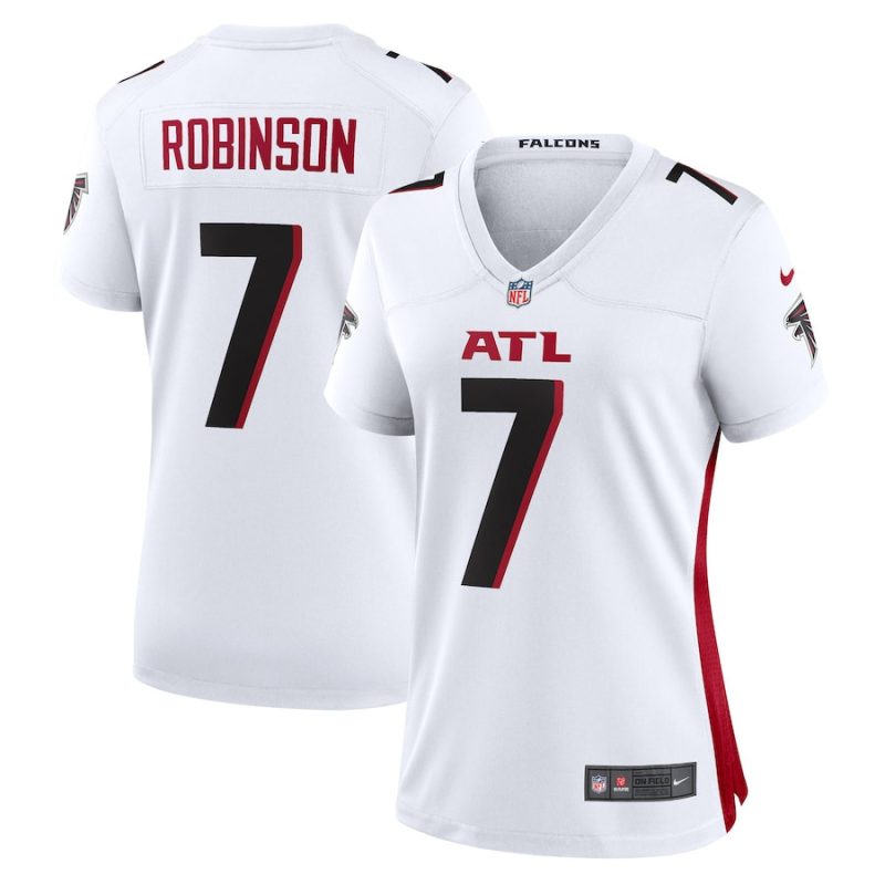 bijan robinson 7 atlanta falcons women away game jersey white