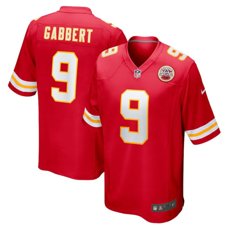 blaine gabbert 9 kansas city chiefs men game jersey red