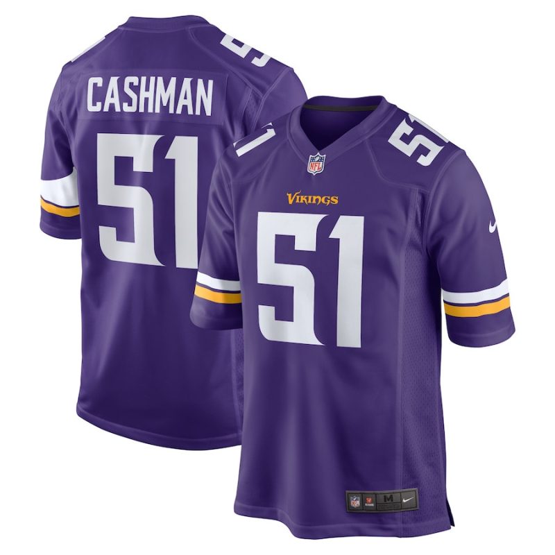 blake cashman 51 minnesota vikings team game men jersey purple