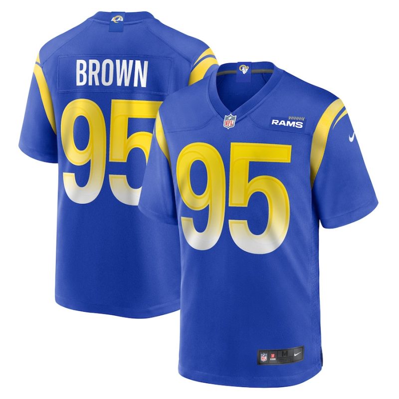 bobby brown iii 95 los angeles rams game men jersey royal