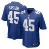 boogie basham 45 new york giants game men jersey royal