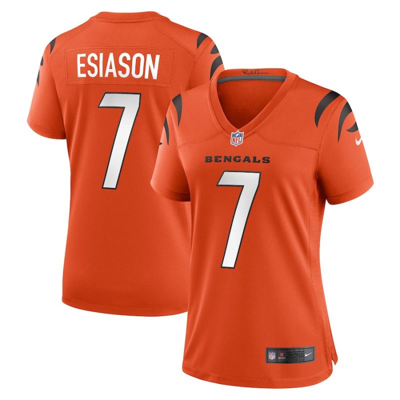 boomer esiason 7 cincinnati bengals women retired game jersey orange