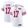 brandon allen 17 san francisco 49ers nfc champions patch game men jersey white