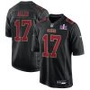 brandon allen 17 san francisco 49ers super bowl lviii patch fashion game men jersey carbon black