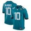 brandon mcmanus 10 jacksonville jaguars men team game jersey teal