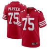 brandon parker 75 san francisco 49ers team game men jersey scarlet