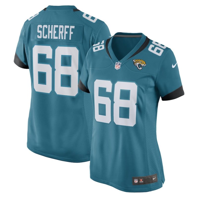 brandon scherff 68 jacksonville jaguars womens game jersey teal