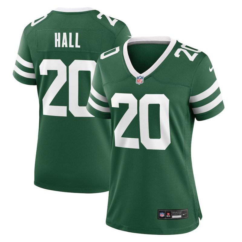 breece hall 20 new york jets game jersey women green