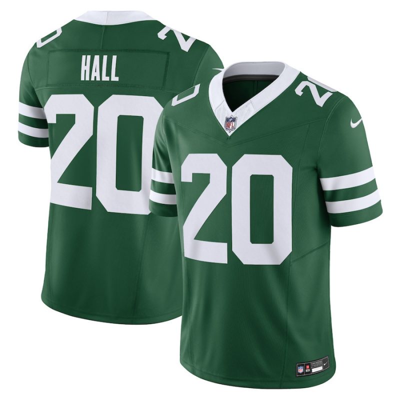 breece hall 20 new york jets vapor f u s e limited jersey men legacy green