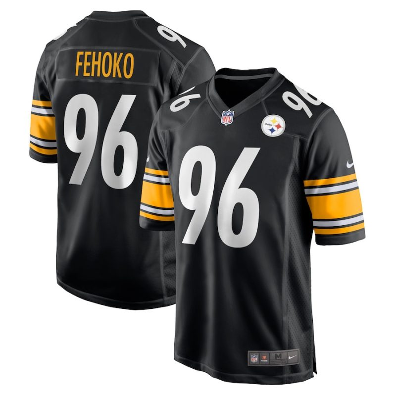 breiden fehoko 96 pittsburgh steelers men game jersey black