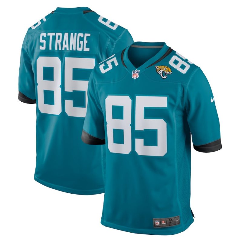 brenton strange 85 jacksonville jaguars men team game jersey teal