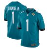 brian thomas jr jacksonville jaguars 2024 nfl draft first round pick player game jersey teal