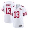 brock purdy 13 san francisco 49ers nfc champions patch game men jersey white