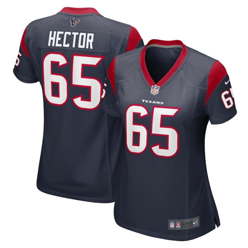 bruce hector 65 houston texans women game jersey navy