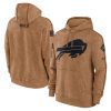 buffalo bills 2023 salute to service club pullover men hoodie brown