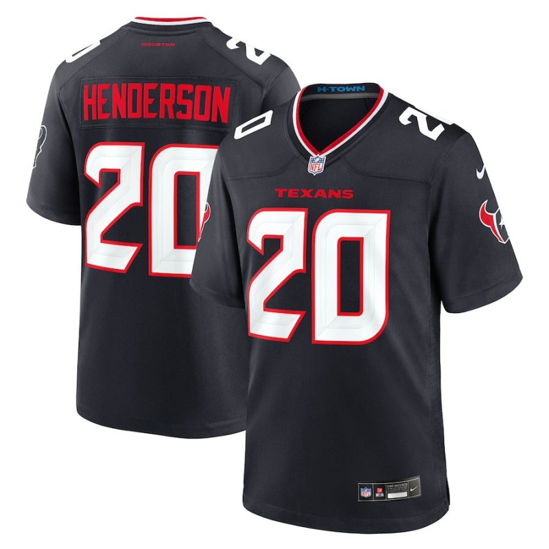 c j henderson 20 houston texans team game men jersey navy