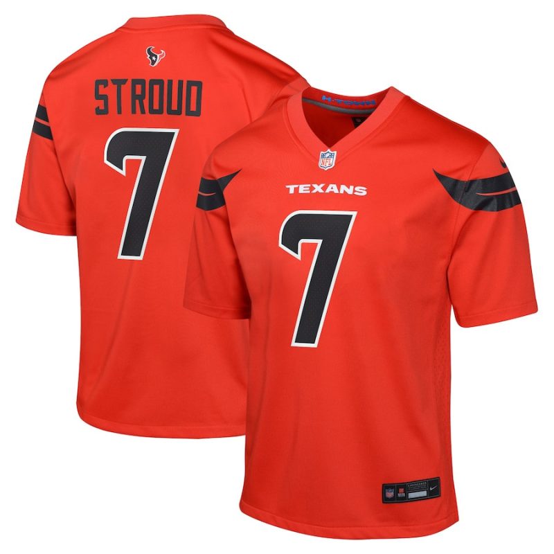 c j stroud 7 houston texans youth alternate game jersey red