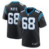 cade mays 68 carolina panthers men team game jersey black