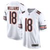 caleb williams 18 chicago bears 2024 nfl draft first round pick player game jersey white