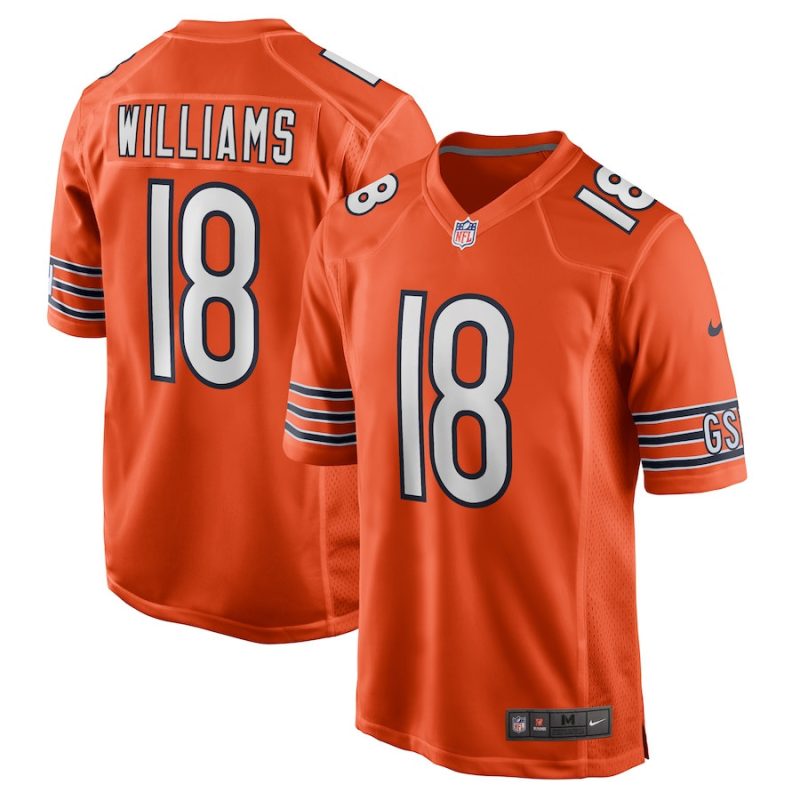 caleb williams 18 chicago bears alternate 2024 nfl draft first round pick player game jersey orange