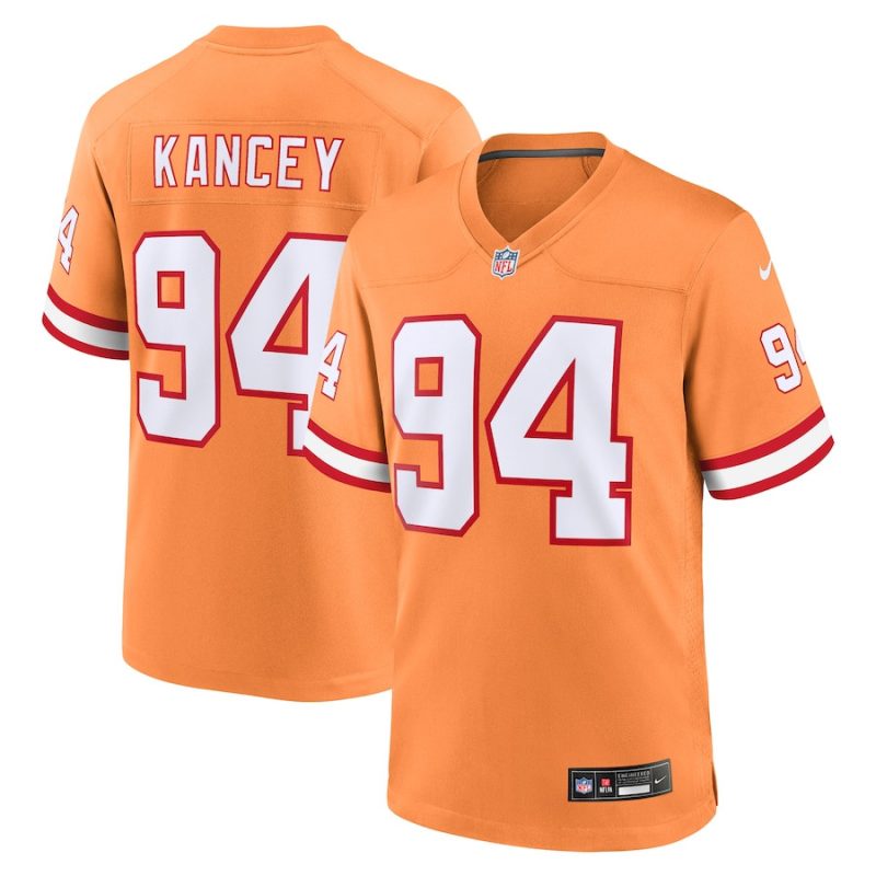 calijah kancey 94 tampa bay buccaneers men alternate team game jersey orange