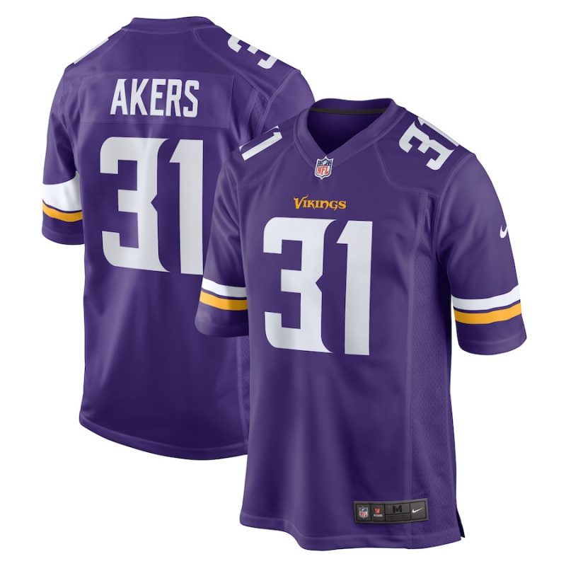 cam akers 31 minnesota vikings men game jersey purple