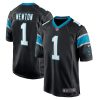 cam newton 1 carolina panthers mens game jersey black