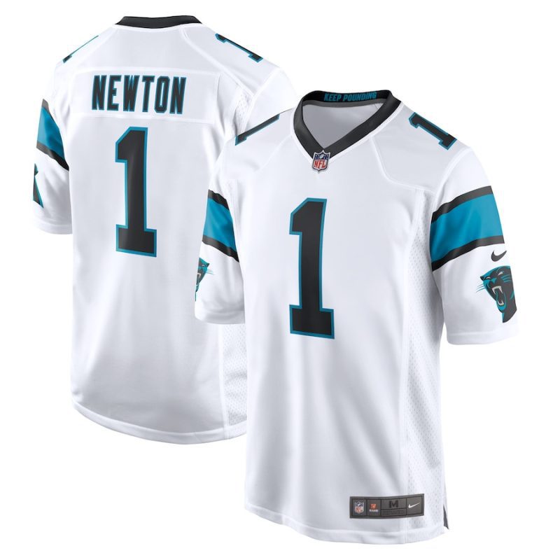 cam newton 1 carolina panthers mens game jersey white