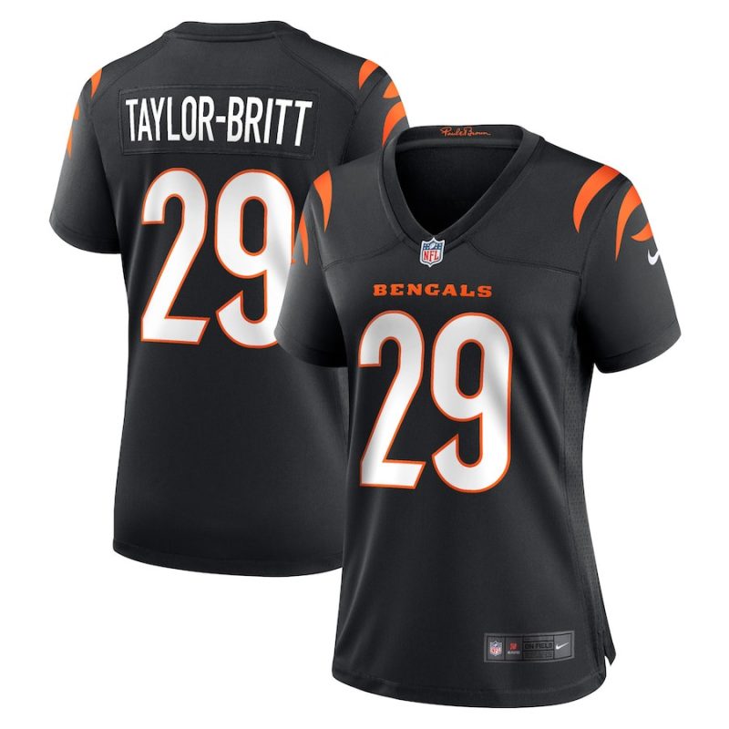 cam taylor britt 29 cincinnati bengals women game jersey black