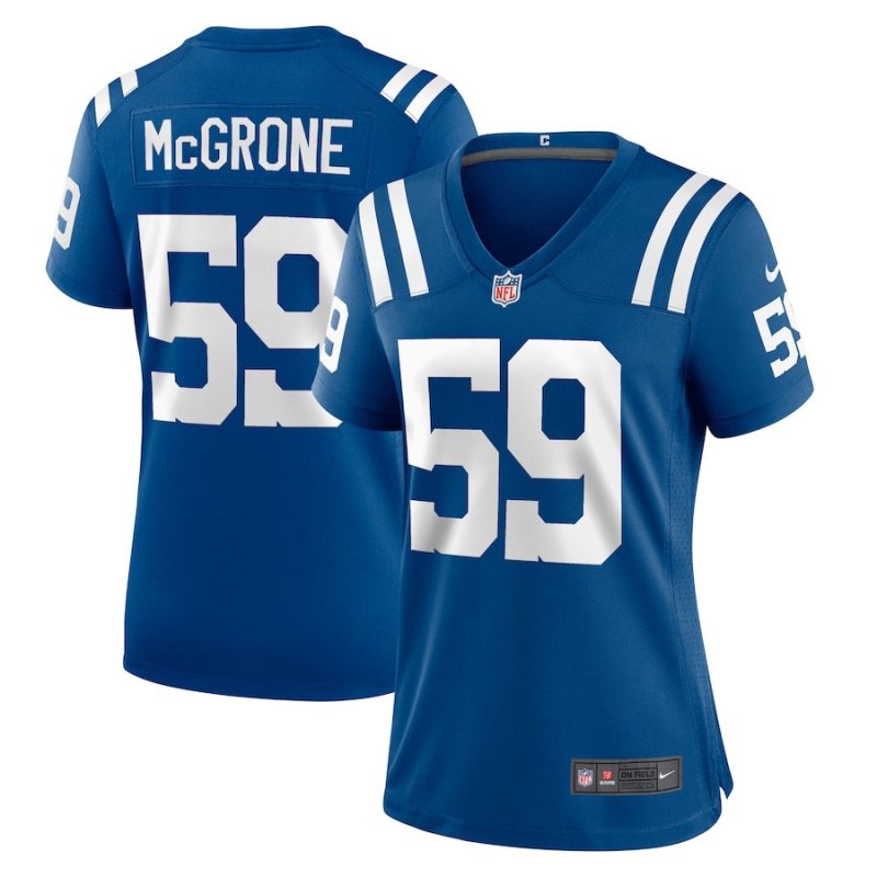 cameron mcgrone 59 indianapolis colts women team game jersey royal