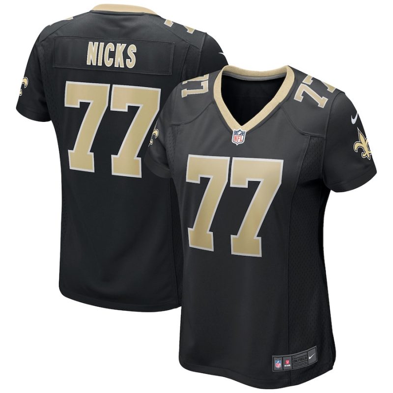 carl nicks 77 new orleans saints womens game jersey black