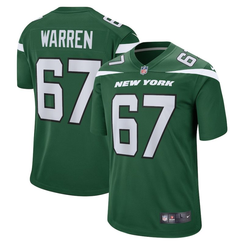 carter warren 67 new york jets men game jersey gotham green