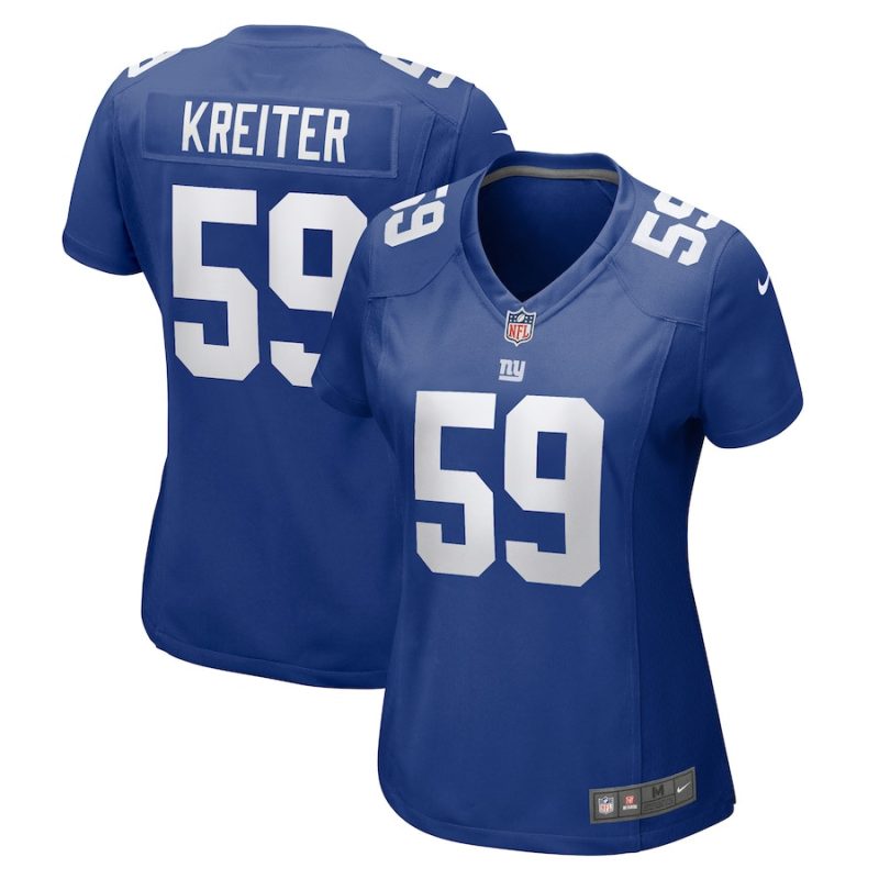 casey kreiter 59 new york giants women team game jersey royal