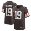 cedric tillman 19 cleveland browns 2023 draft pick mens game jersey brown