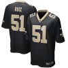 cesar ruiz 51 new orleans saints mens game jersey black