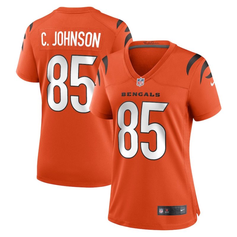 chad johnson 85 cincinnati bengals women retired game jersey orange