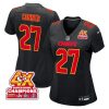 chamarri conner 27 kansas city chiefs super bowl lviii champions 4x fashion game women jersey carbon black