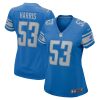 charles harris 53 detroit lions women game jersey blue