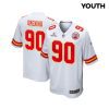 charles omenihu 90 kansas city chiefs super bowl lviii patch game youth jersey white