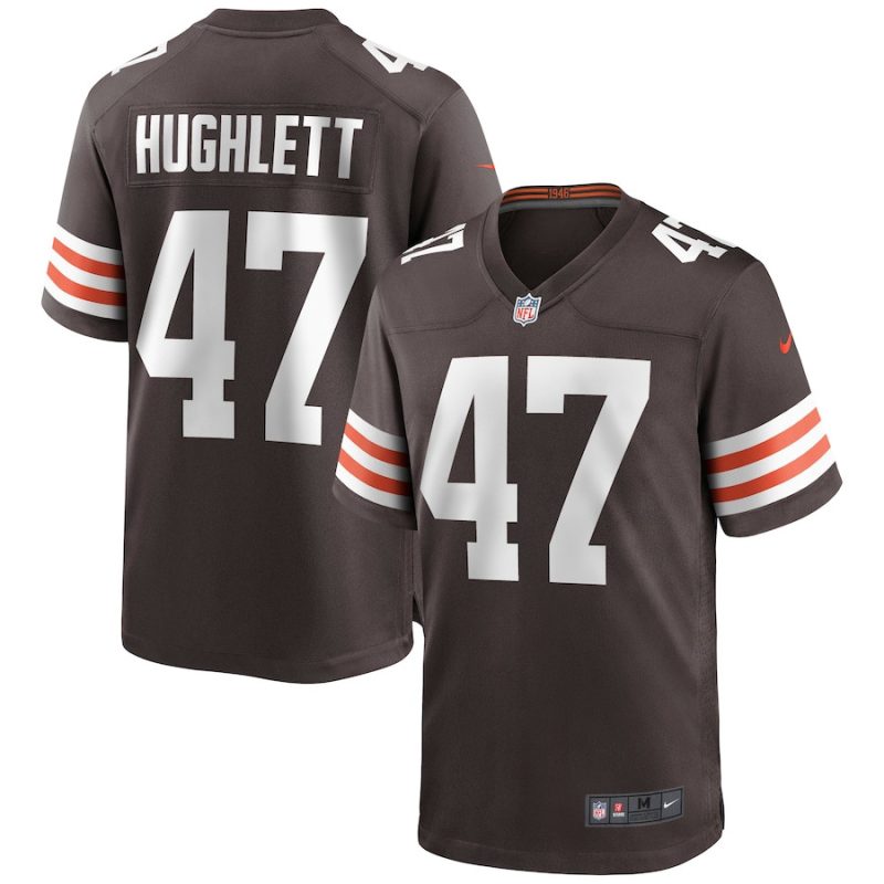 charley hughlett 47 cleveland browns mens game jersey brown