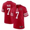 charvarius ward 7 san francisco 49ers nfc champions patch game men jersey scarlet