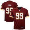 chase young 99 washington commanders football team game youth jersey burgundy