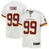 chase young 99 washington commanders football team game youth jersey white