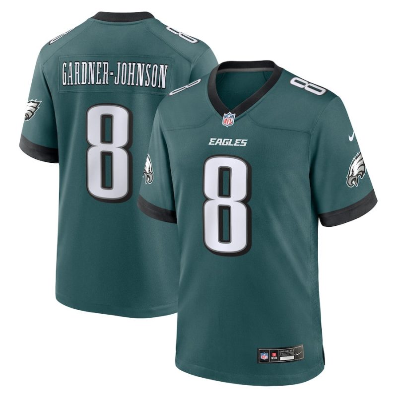 chauncey gardner johnson 8 philadelphia eagles game men jersey midnight green