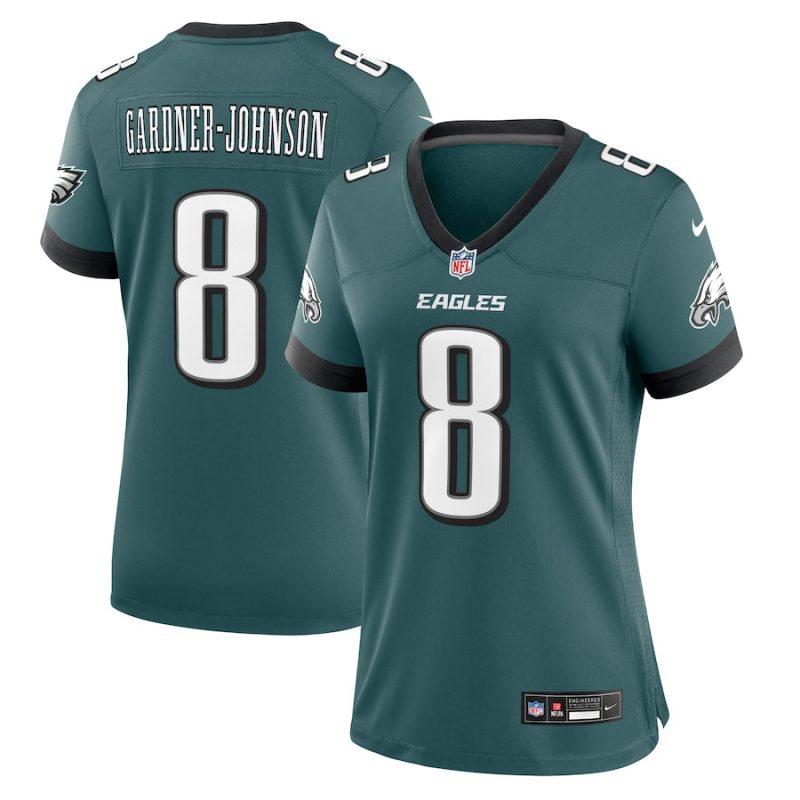 chauncey gardner johnson 8 philadelphia eagles women game jersey midnight green